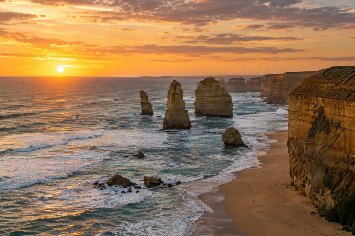 Great Ocean Road : les Douze Apôtres au coucher du soleil