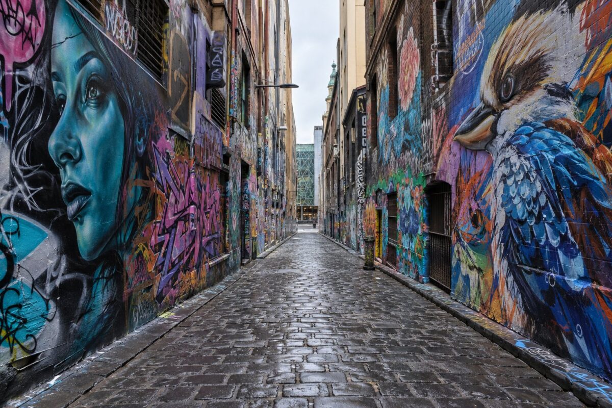 Melbourne : une ruelle couverte de street art, Hosier Lane