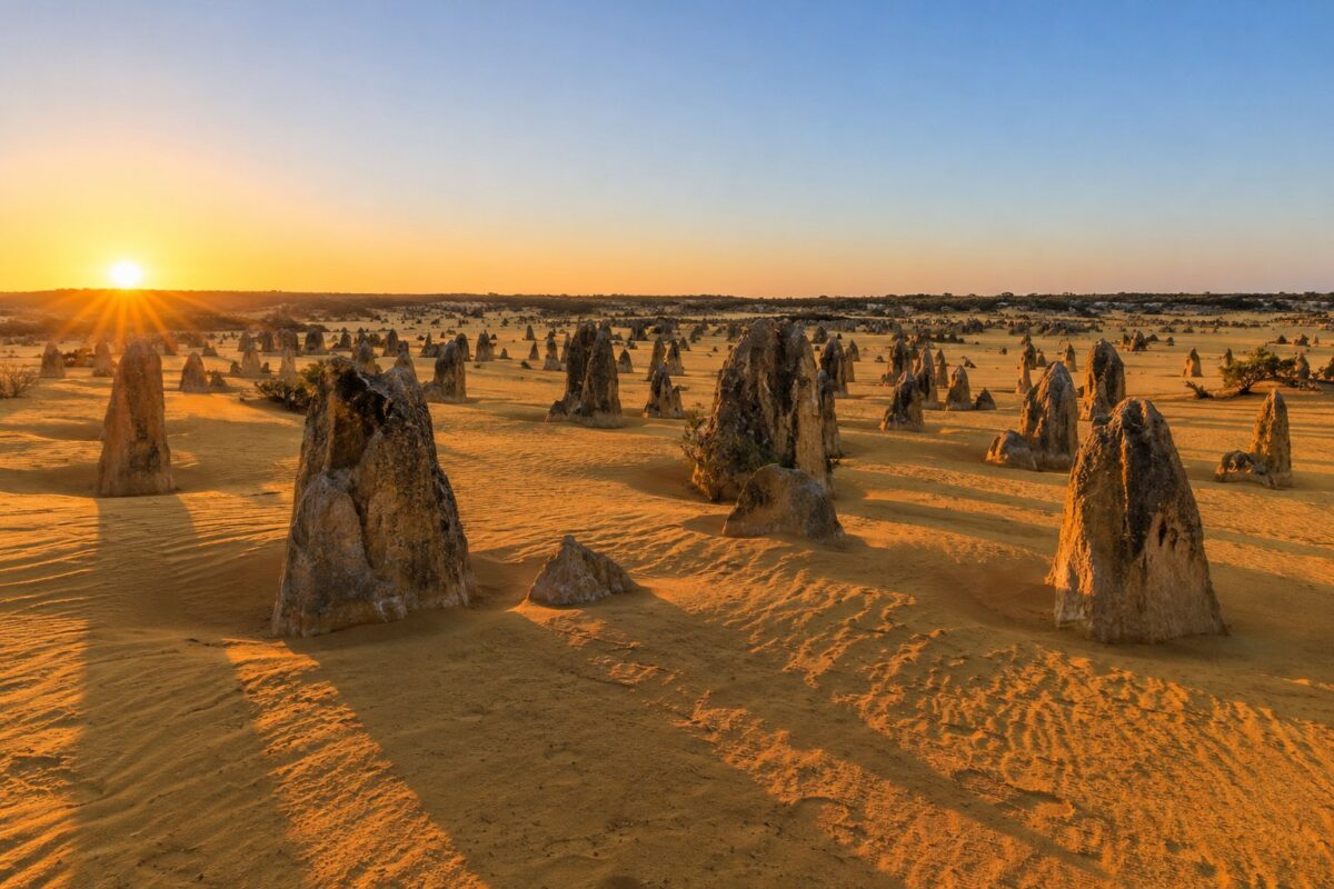 Désert des Pinnacles : les aiguilles calcaires de Nambung