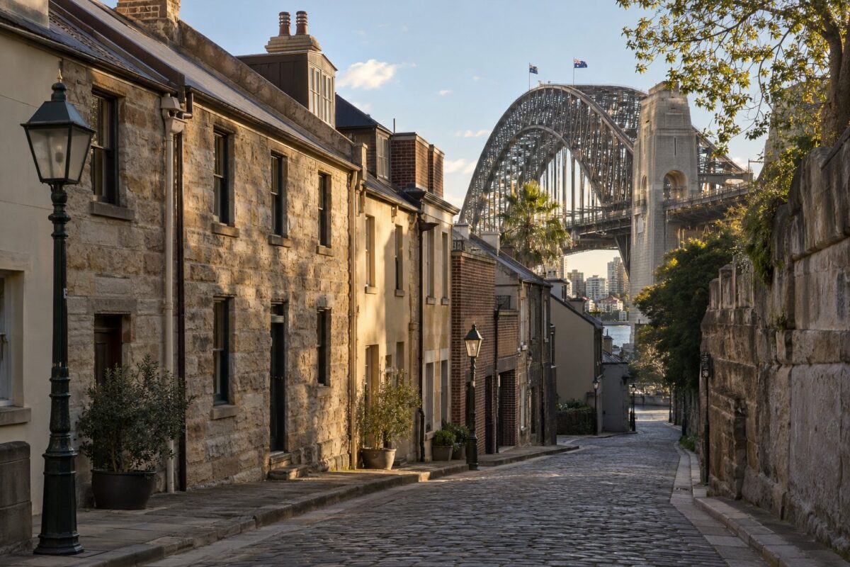 Sydney : les ruelles en grès du quartier historique de The Rocks