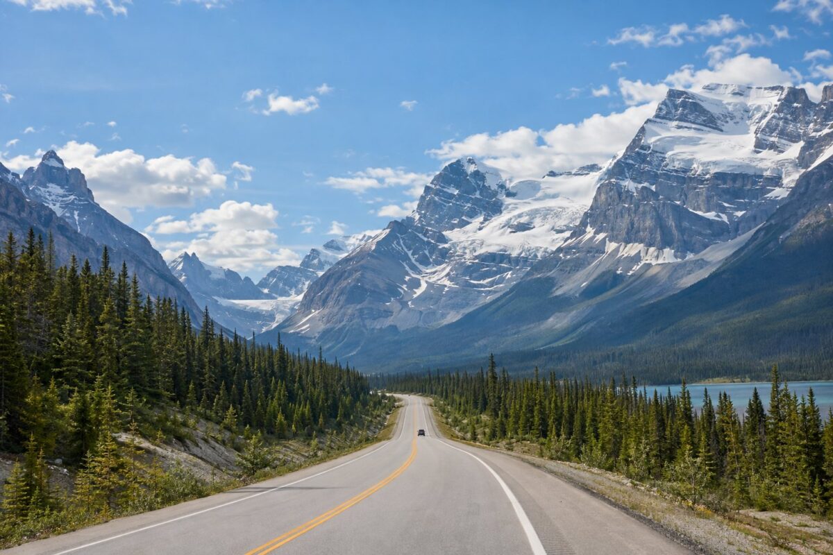 La promenade des Glaciers, entre Banff et Jasper