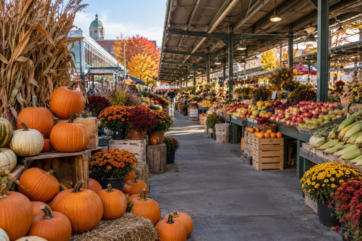 Montréal : le marché Jean-Talon en automne
