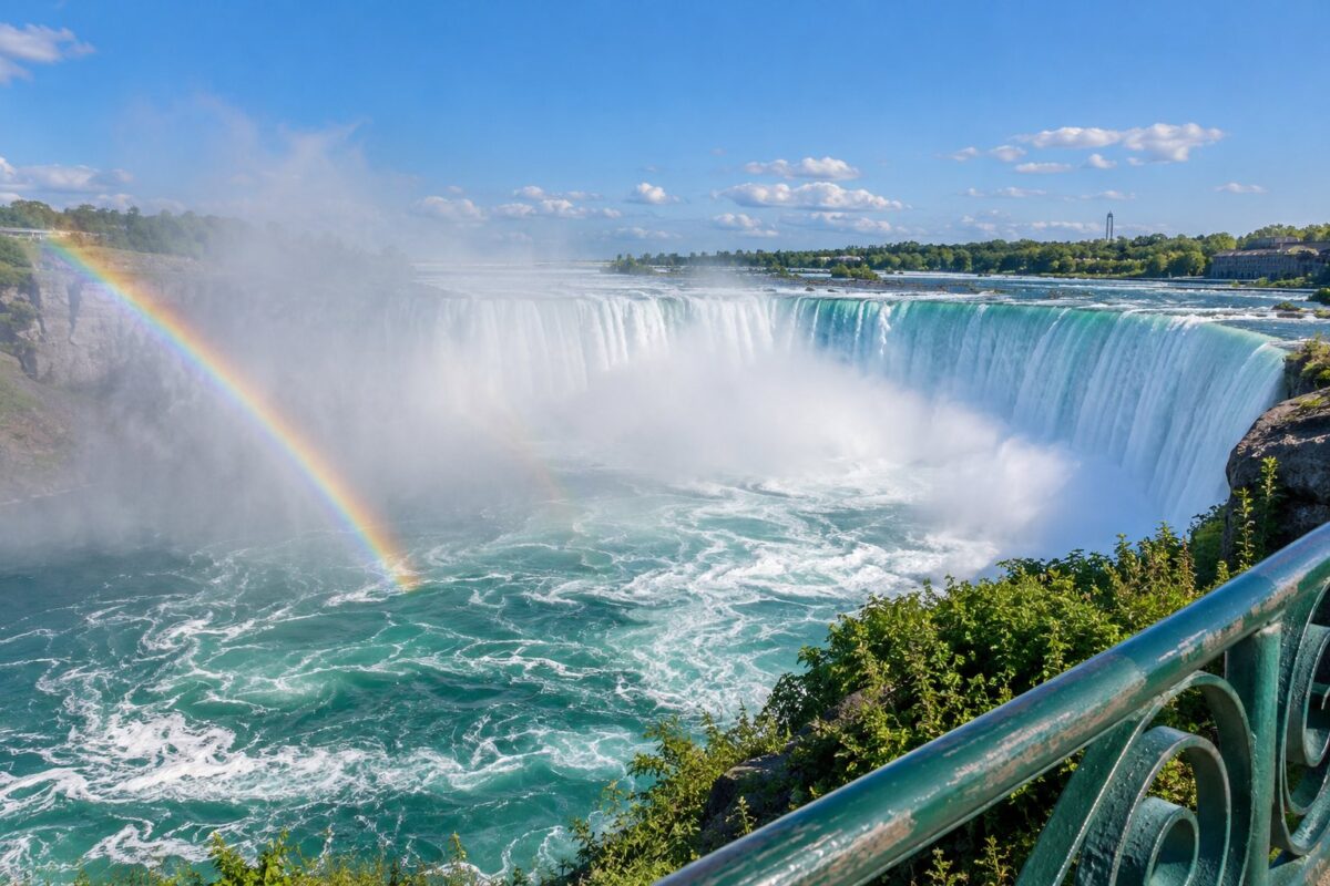 Les chutes du Niagara : le fer à cheval vu du côté canadien