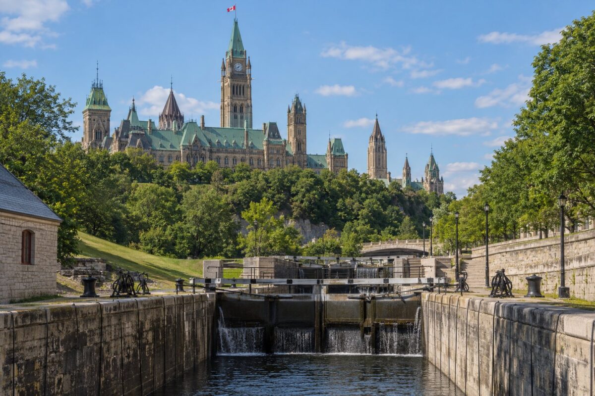 Ottawa : la colline du Parlement et le canal Rideau