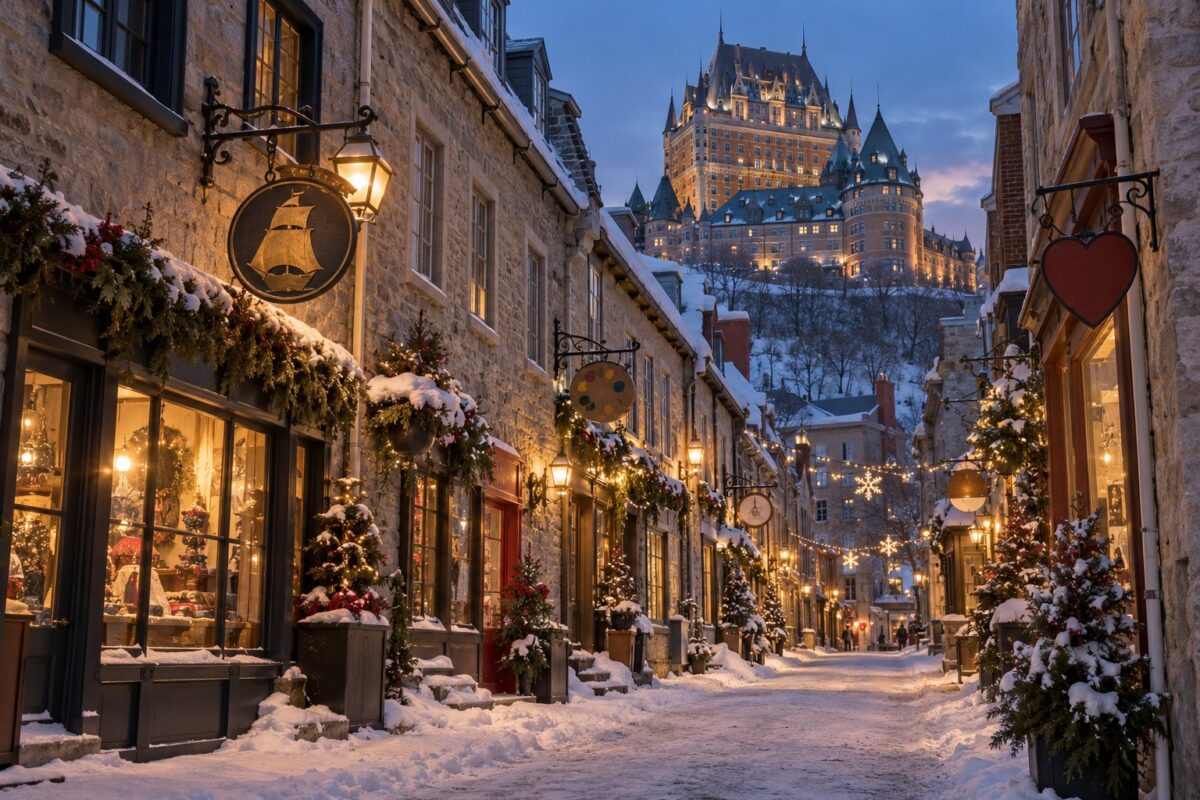 Québec : la rue du Petit-Champlain, dans la basse-ville