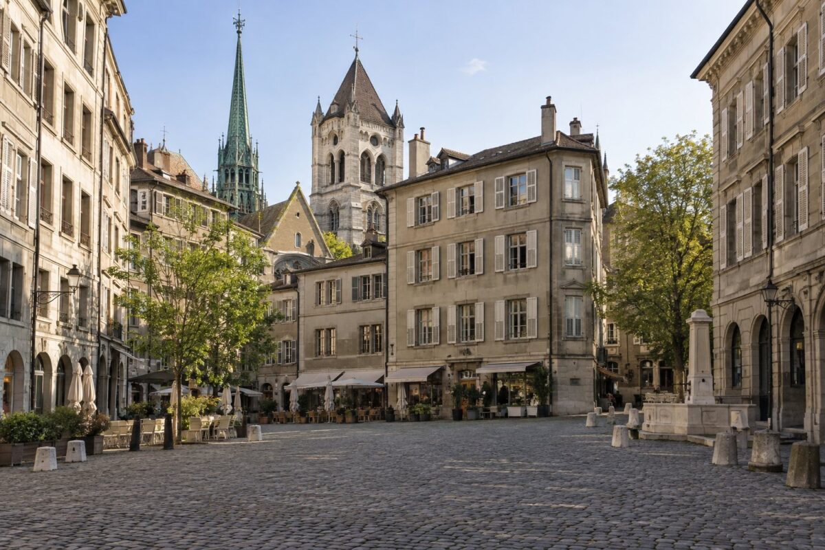 Genève : la vieille ville et la cathédrale Saint-Pierre
