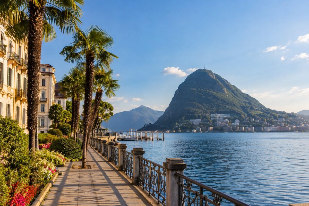 Lugano : le lac et le mont San Salvatore