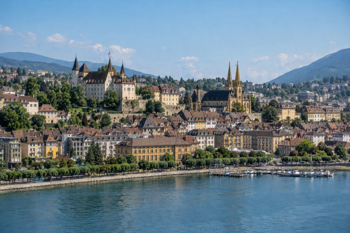 Neuchâtel : le château, la collégiale et le lac