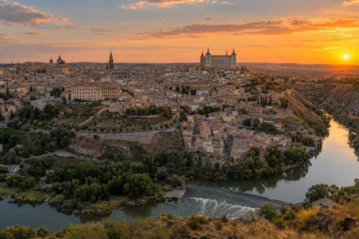 Tolède : la ville sur sa colline au-dessus du Tage