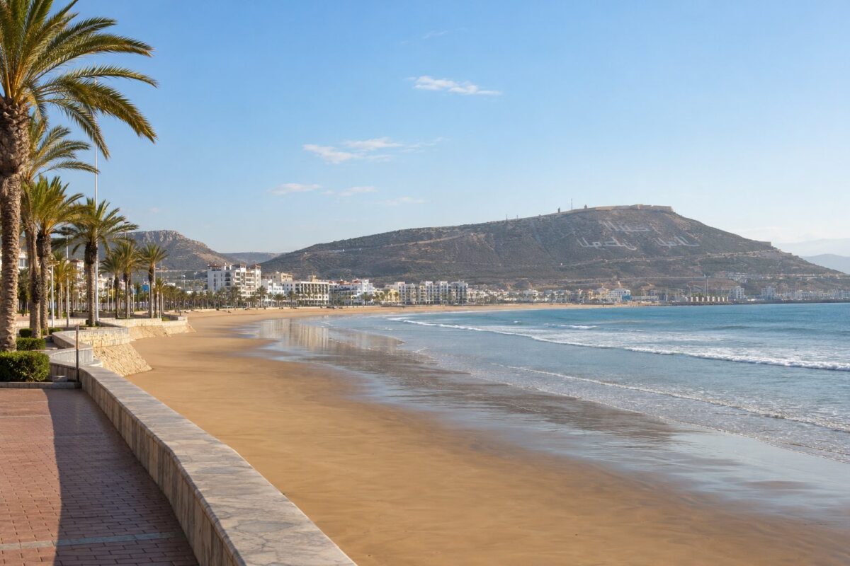 Agadir : la grande plage et la corniche