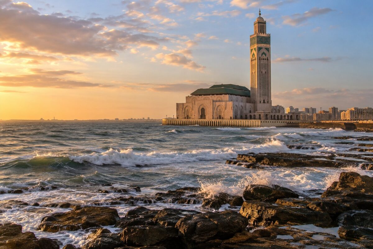 Casablanca : la mosquée Hassan-II face à l'Atlantique