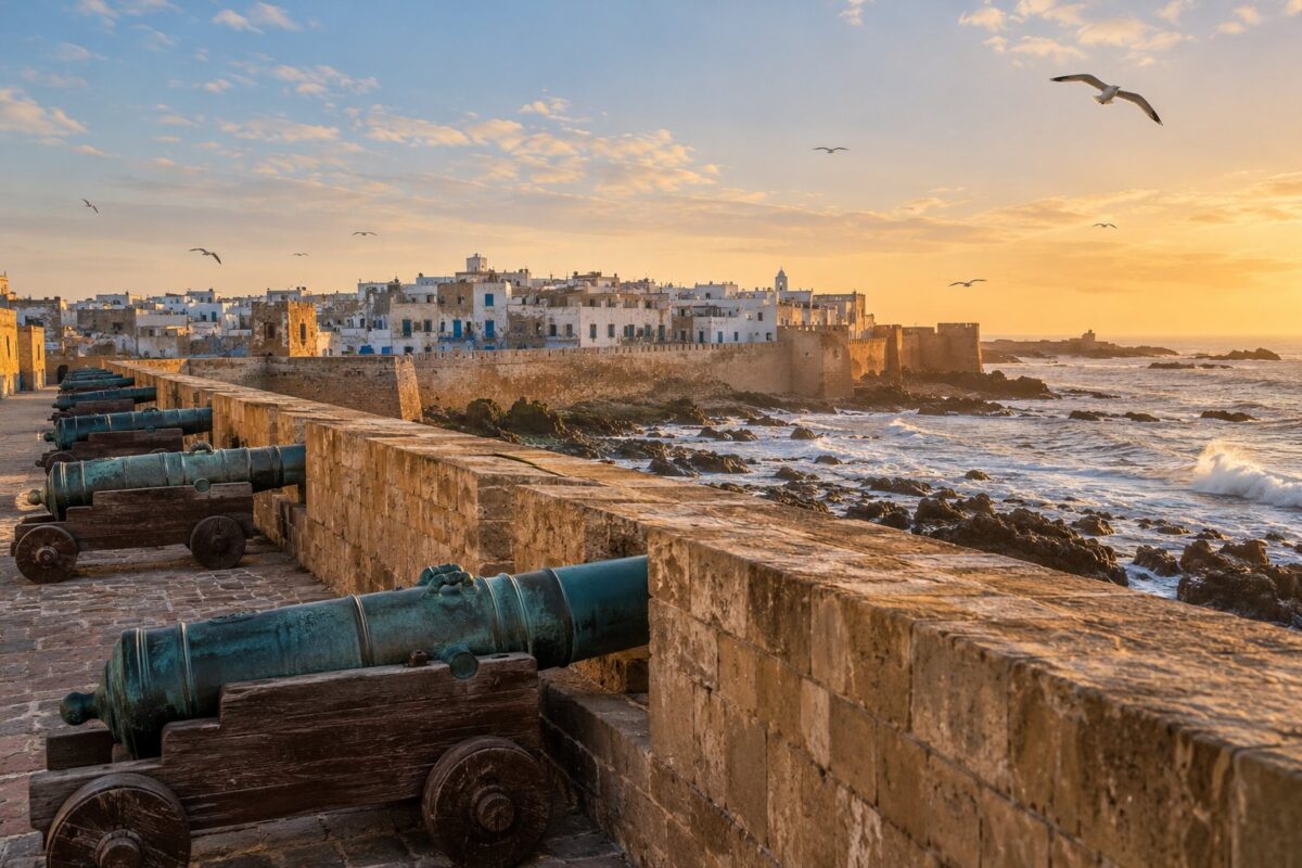 Essaouira : les remparts et la Skala face à l'océan