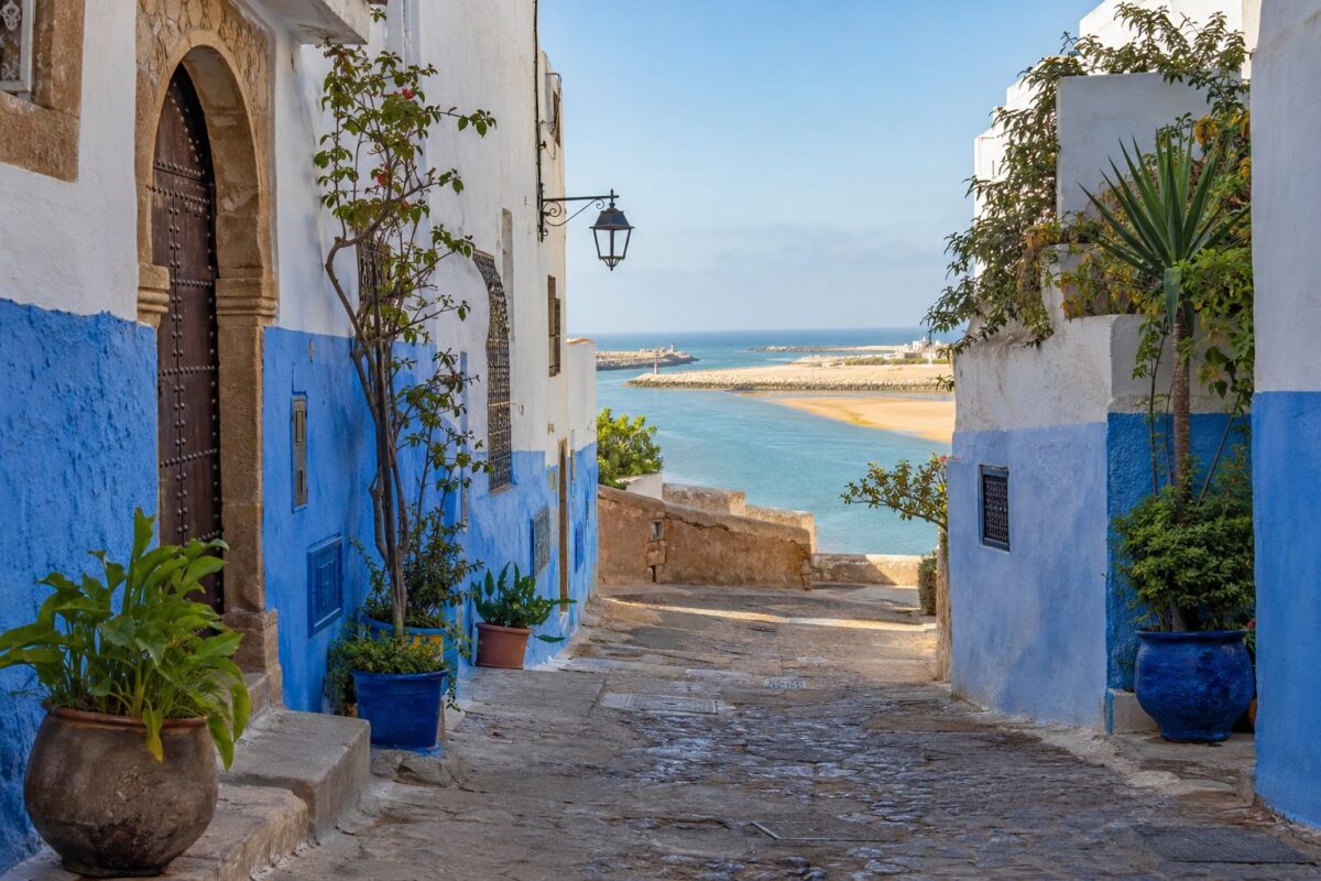 Rabat : la kasbah des Oudayas, ruelles bleues et blanches