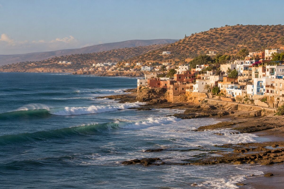 Taghazout : village de surfeurs au nord d'Agadir