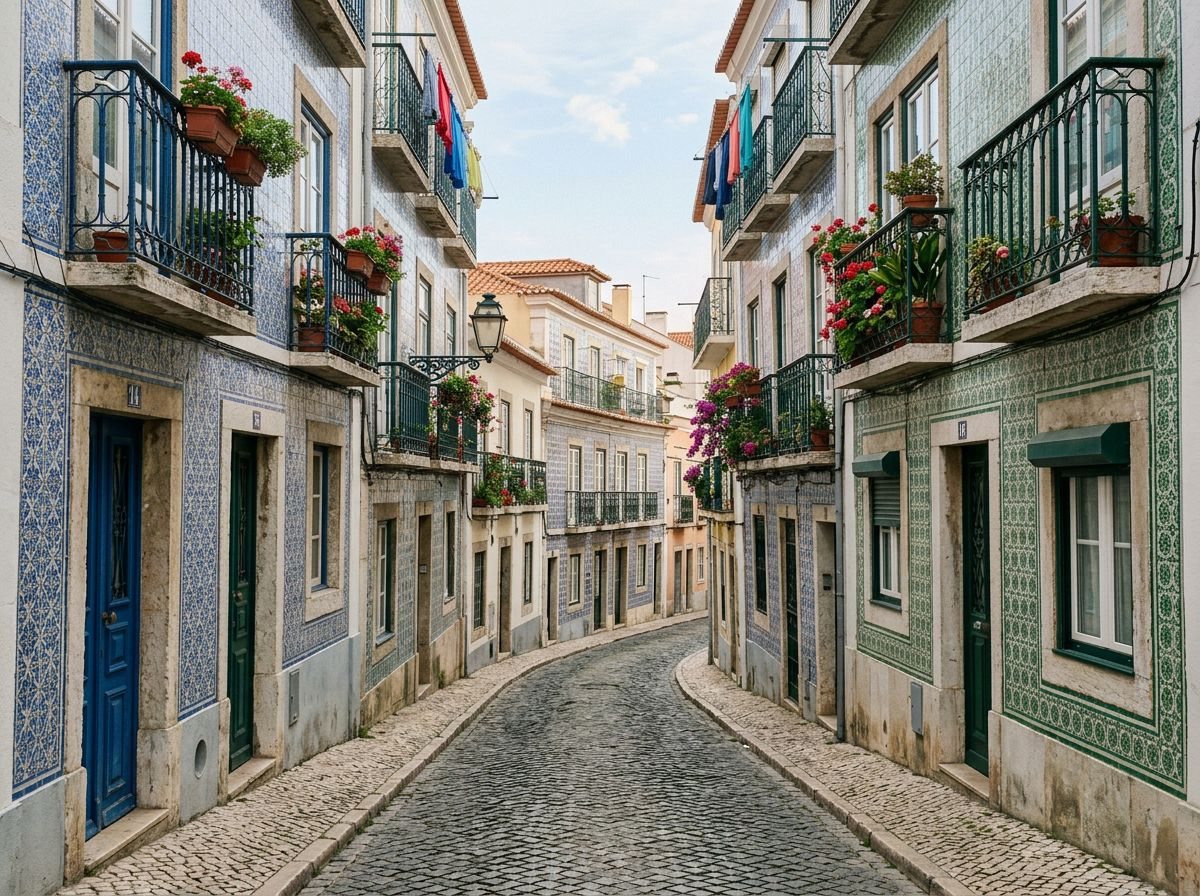 Lisbonne : façades d'azulejos et balcons de fer forgé