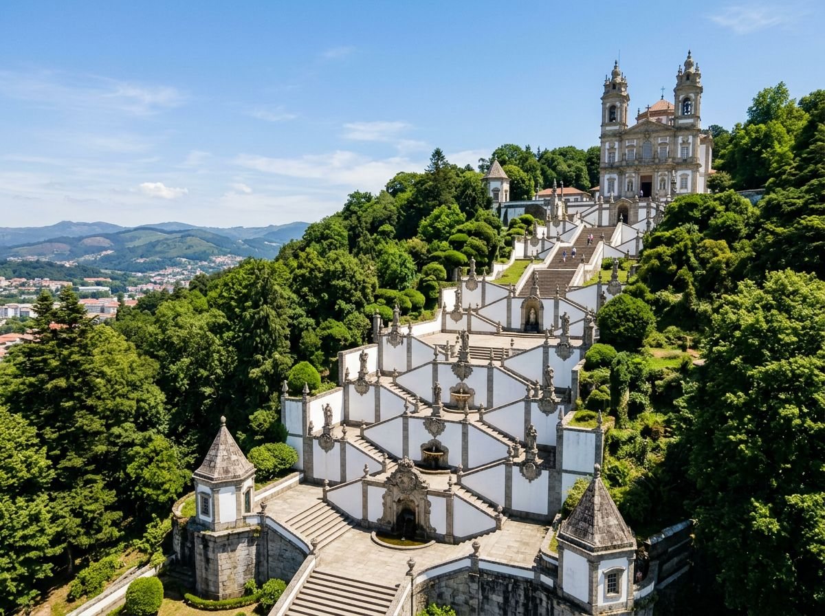Braga : l'escalier baroque du Bom Jesus do Monte