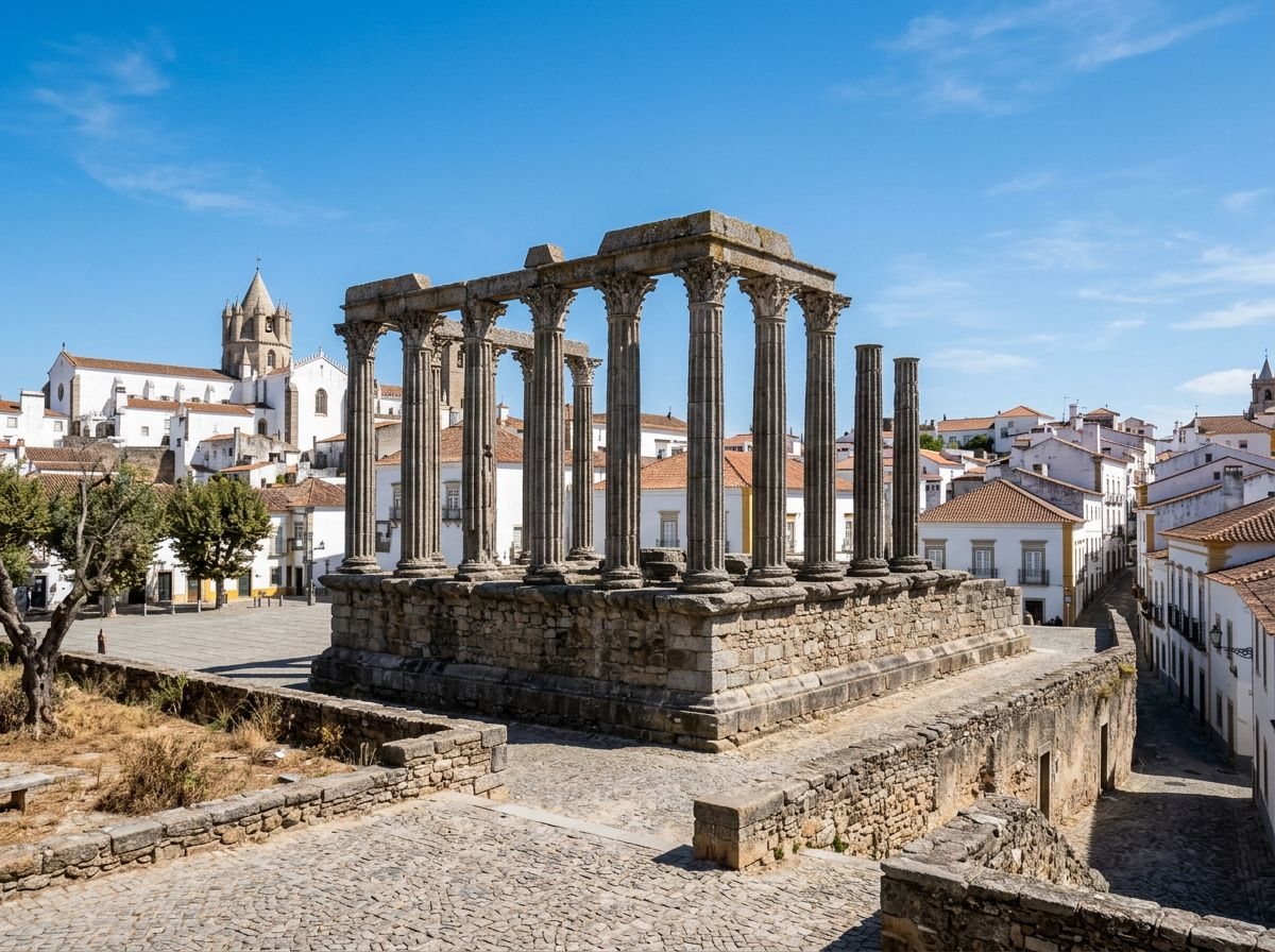 Évora : le temple romain, au cœur de l'Alentejo