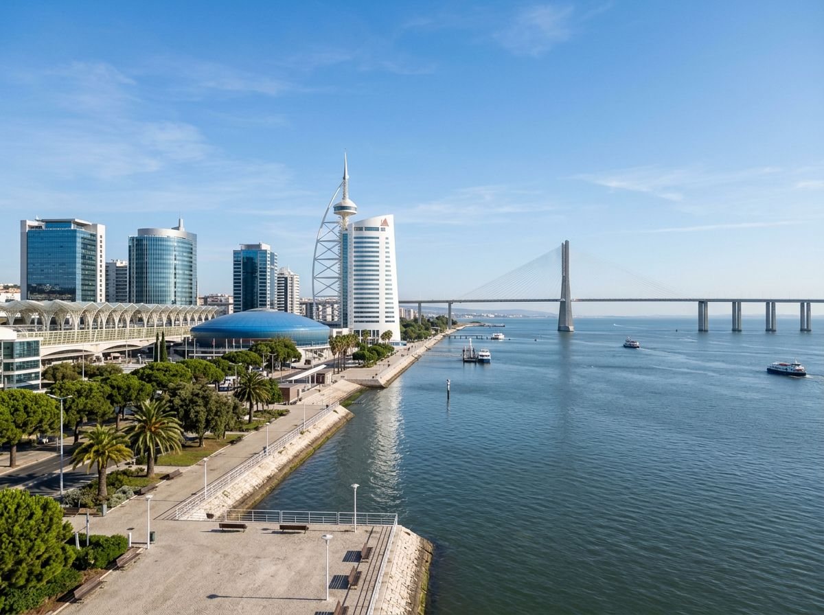 Lisbonne : le Parque das Nações et le pont Vasco-de-Gama