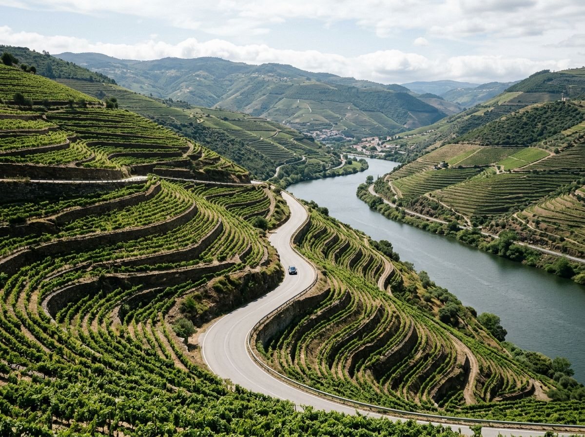 La N222 le long du Douro, entre Peso da Régua et Pinhão